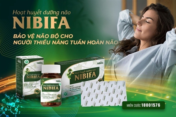 TPBVSK Hoạt huyết dưỡng não Nibifa tăng cường trí nhớ cho người thiểu năng tuần hoàn não