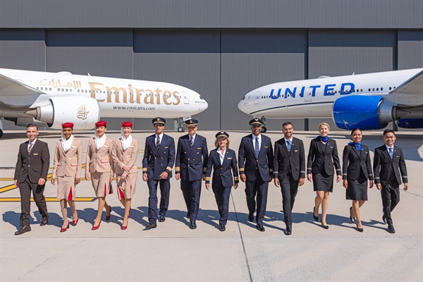 Các khách hàng của Emirates giờ đây có thể bay tới hơn 150 thành phố tại Hoa Kỳ thuộc mạng lưới của United. Ảnh: Vnmedia.