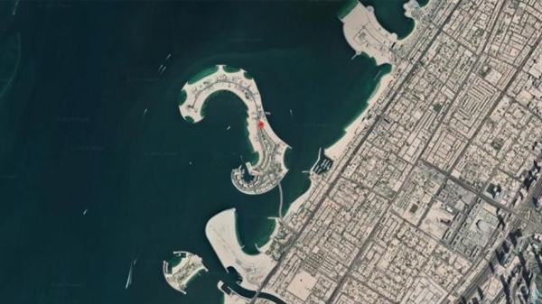 Vịnh Jumeirah tại Dubai có hình dáng giống một con cá ngựa. Ảnh: Getty Images.