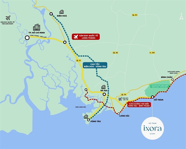 Hồ Tràm hưởng lợi từ cú hích hạ tầng giao thông kết nối liên vùng