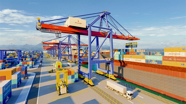 Phối cảnh 3D bến cảng 5 vạn tấn (bến số 2) tại cảng Chu Lai