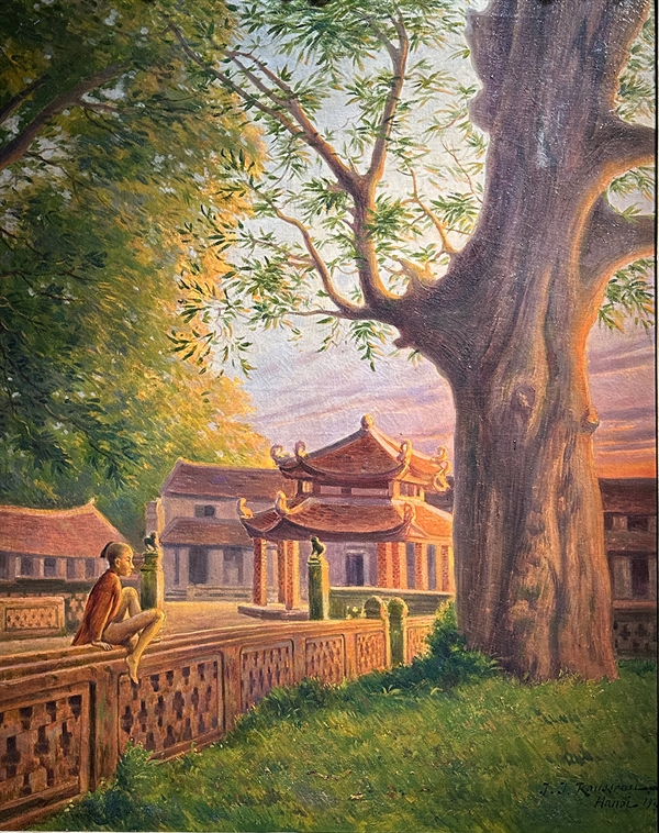 Jean Jacques Rousseau, Chùa Láng Hà Nội, sơn dầu trên toan