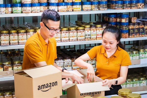 Lafooco, the Vietnamese cashew nut brand has also moved towards the international market with cross-border e-commerce with Amazon. Photo: Amazon Global Selling Vietnam