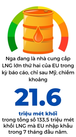 Chau Au van nhap hon 5 ti Euro LNG Nga trong 7 thang dau nam