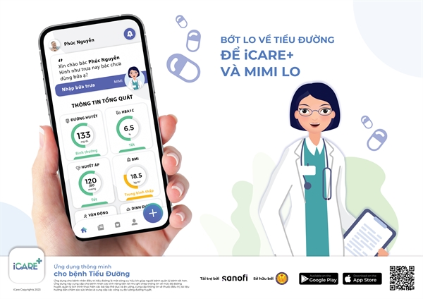 iCARE+ - Ứng dụng thông minh cho bệnh nhân đái tháo đường và người thân.