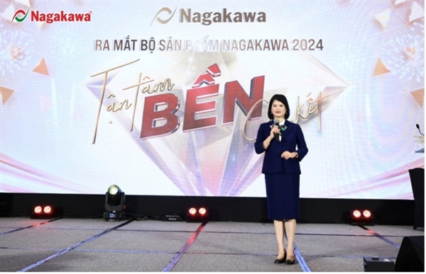 Bà Nguyễn Thị Huyền Thương - Tổng giám đốc Tập đoàn Nagakawa tại lễ ra mắt bộ sản phẩm 2024.