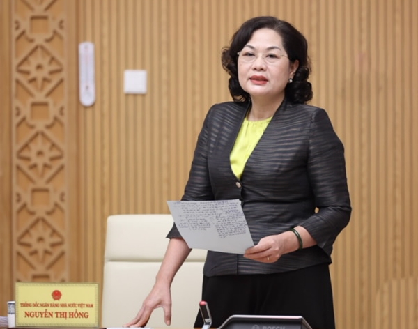 Thống đốc NHNN Nguyễn Thị Hồng phát biểu tại Hội nghị. Ảnh: NHNN