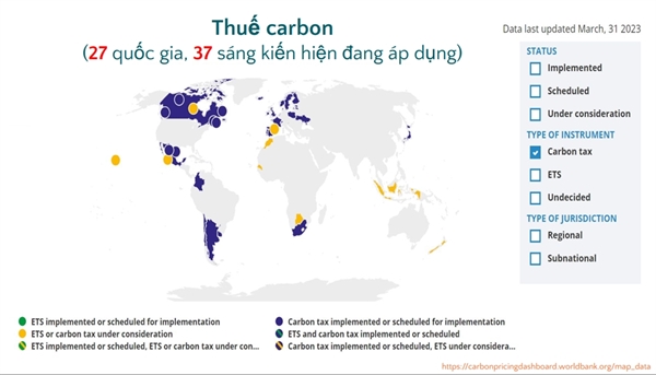 Nhu cau tin chi carbon tang dang ke