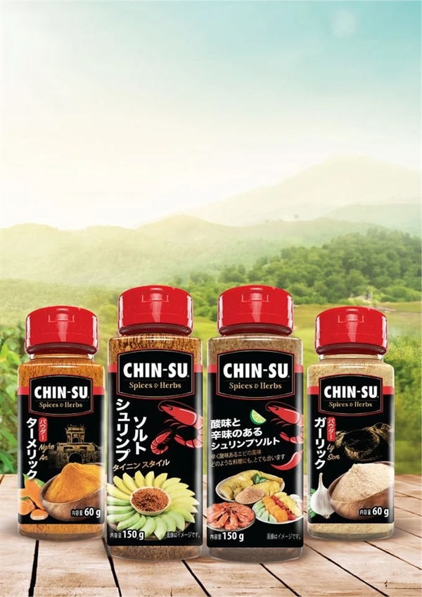 Bộ gia vị bột & hạt đặc sản CHIN-SU lần đầu tiên có mặt tại Japan Foodex.