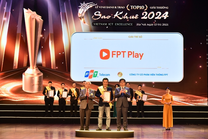 Ứng dụng xem truyền hình trực tuyến FPT Play được vinh danh Top 10 Sao Khuê 2024.