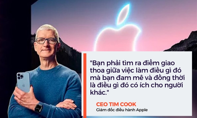 CEO Apple: Dung lam viec vi tien, hay tim dam me va y nghia trong cong viec