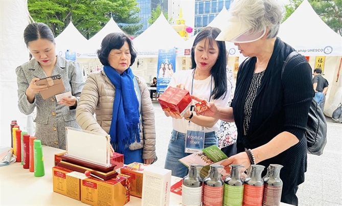 Sản phẩm của doanh nghiệp Việt Nam nhận được sự quan tâm của người dân Hàn Quốc.