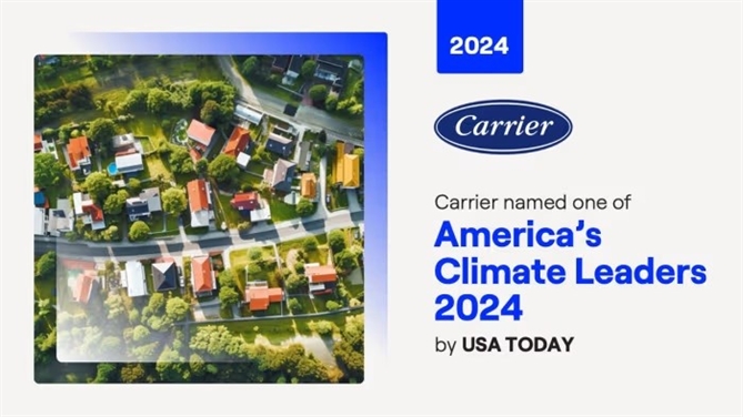 Carrier được vinh danh danh hiệu “America’s Climate Leaders 2024” – tạp chí USA Today