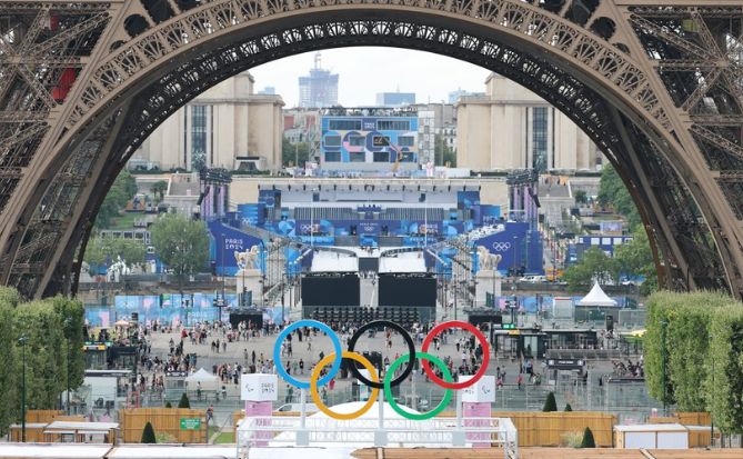 Quảng trường Trocadero, nơi diễn ra lễ khai mạc Thế vận hội Paris