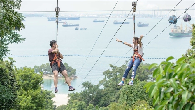 Mega Adventure - Thử thách cảm giác mạnh trên đảo Sentosa. Ảnh: Sentosa. 