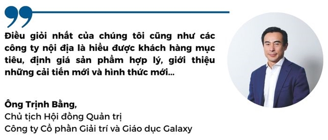 Ong Trinh Bang, CTHDQT Cong ty CP Giai tri va Giao duc Galaxy: Cong viec cua Galaxy la tao ra nhung noi dung tuyet voi cho nguoi Viet