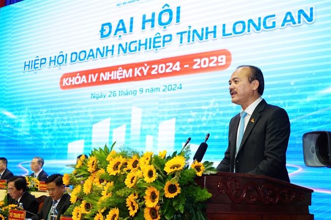 Ông Võ Quốc Thắng – Chủ tịch LBA khóa III, nhiệm kỳ 2019 - 2024 phát biểu tại đại hội.