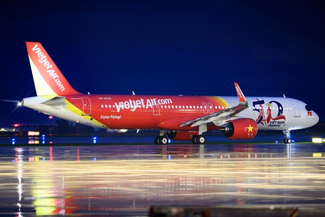 Airbus va Vietjet ban giao tau bay ky niem 50 nam quan he Viet Nam - Phap