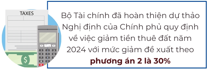 Bo Tai chinh de xuat giam 30% tien thue dat nam 2024