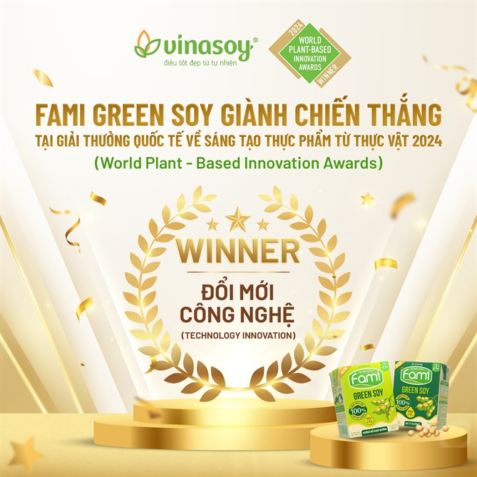 Fami Green Soy của Vinasoy ghi dấu ấn quốc tế bằng sự đột phá công nghệ và đổi mới sáng tạo.