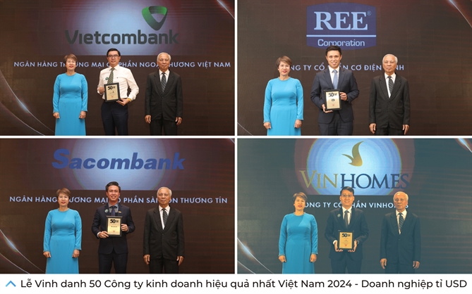 Hoi nghi Quan tri Doanh nghiep & Le Ton vinh “TOP 50 Cong ty kinh doanh hieu qua nhat Viet Nam 2024” va “Bat dong san tieu bieu 2024”