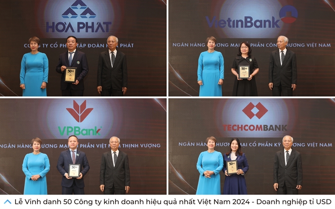 Hoi nghi Quan tri Doanh nghiep & Le Ton vinh “TOP 50 Cong ty kinh doanh hieu qua nhat Viet Nam 2024” va “Bat dong san tieu bieu 2024”