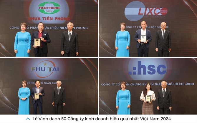 Hoi nghi Quan tri Doanh nghiep & Le Ton vinh “TOP 50 Cong ty kinh doanh hieu qua nhat Viet Nam 2024” va “Bat dong san tieu bieu 2024”