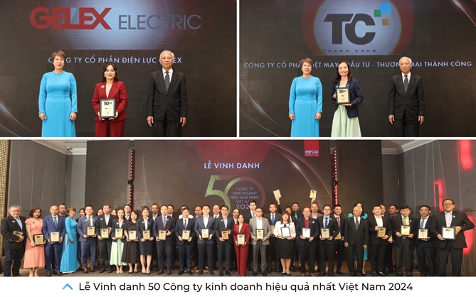 Hoi nghi Quan tri Doanh nghiep & Le Ton vinh “TOP 50 Cong ty kinh doanh hieu qua nhat Viet Nam 2024” va “Bat dong san tieu bieu 2024”