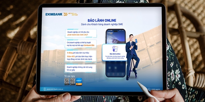 Chương trình bảo lãnh doanh nghiệp online của Eximbank.