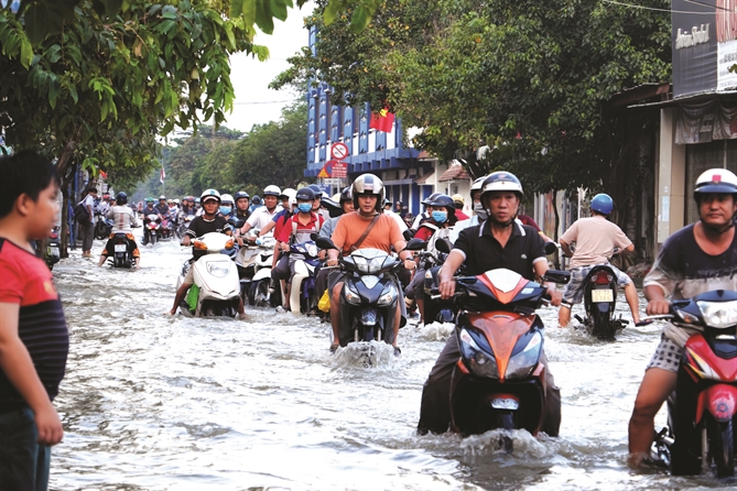 TP.HCM đang chuẩn bị đầu tư 5 dự án cải tạo hệ thống thoát nước  nhằm giảm tình trạng ngập ở các khu vực trọng điểm, bảo vệ cơ sở hạ tầng. Ảnh: shutterstock.com