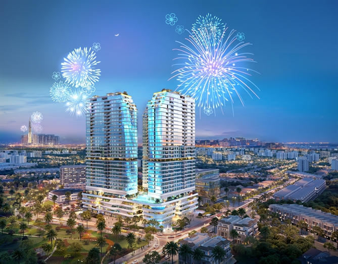 King Crown Infinity sở hữu trung tâm thương mại đẳng cấp 14.000m2 nối liền 02 tòa tháp căn hộ - Ảnh: DNCC