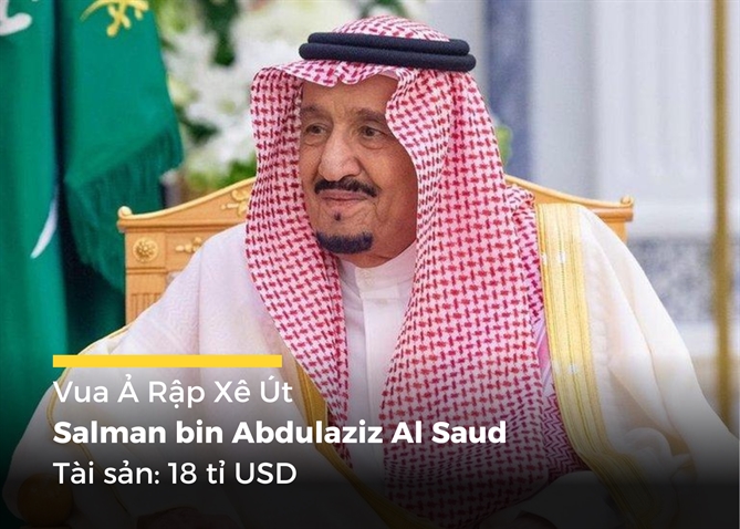 Vua Salman bin Abdulaziz Al Saud nắm giữ nhiều chức vụ chính phủ, bao gồm Thống đốc tỉnh Riyadh và Bộ trưởng Quốc phòng. Tài sản của ông đến từ ngành công nghiệp dầu mỏ, đầu tư vào bất động sản, ngân hàng và viễn thông.