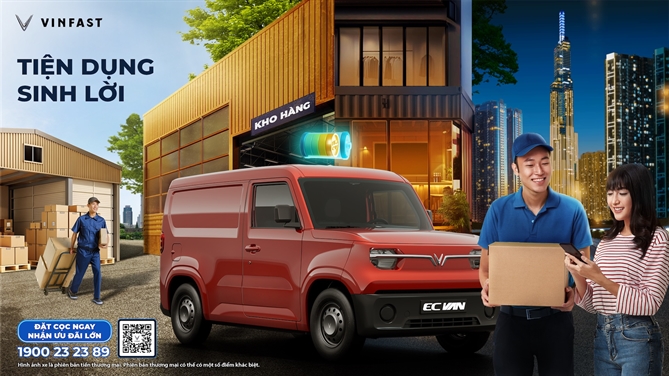 Nhan ngay 10 trieu dong khi dat coc som xe dien cho hang Vinfast EC Van