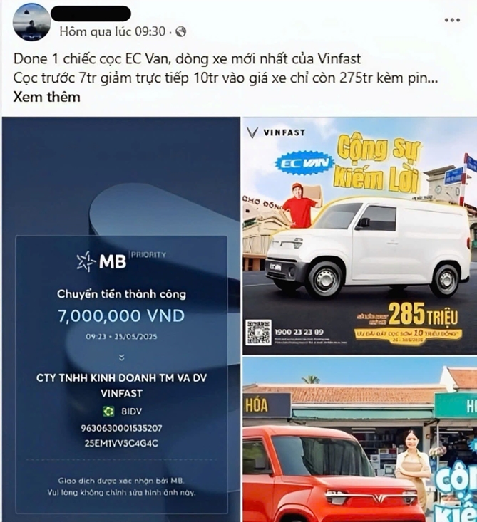 Khach hang Viet hao huc khoe “bam nut” chot coc som VinFast EC Van