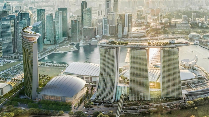 MBS cho biết sẽ tiếp tục lên kế hoạch mở rộng quy mô lớn trị giá gần 5,5 tỷ USD, dự kiến khởi công giữa 2025 và hoàn thành năm 2029. Ảnh: Marina Bay Sands