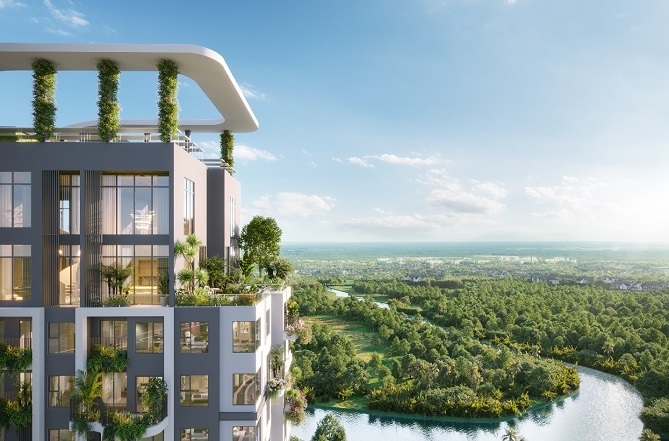 Sky Retreat hưởng hệ tiện ích của 4 triệu cây xanh, 8 tầng thực vật tươi tốt quanh năm
