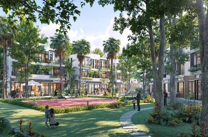 Không gian sống và kinh doanh thương mại khu vực thấp tầng Sky Retreat