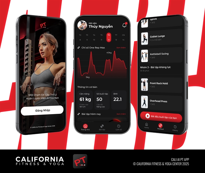 California Fitness ra mat Cali AI PT - Tro ly tri tue nhan tao ho tro HLV ca nhan tien phong tai Viet Nam
