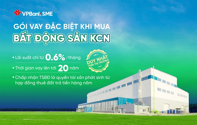 VPBank 'tro luc' nhu cau bat dong san khu cong nghiep bang von vay linh hoat