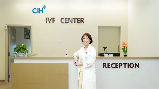 Bác sĩ Sương tại Trung tâm Hỗ trợ sinh sản, Bệnh viện Quốc tế City. Ảnh. P.QP 