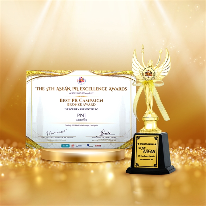 PNJ đạt giải Đồng tại hạng mục Best PR Campaign