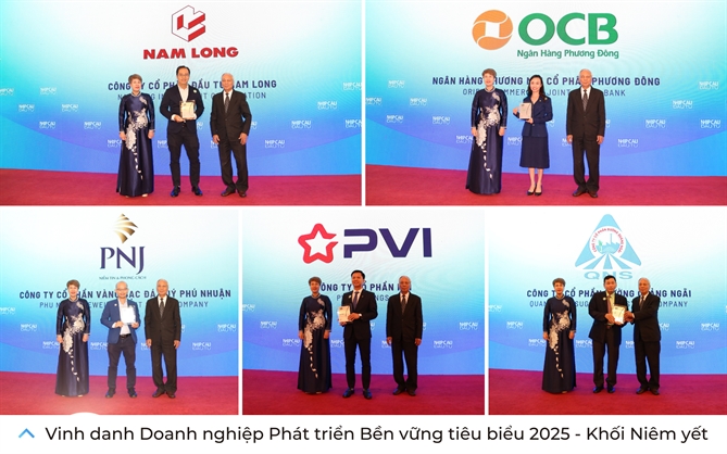 Phong su anh: Le vinh danh TOP 50 Doanh nghiep Phat trien Ben vung tieu bieu 2025