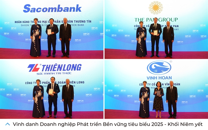 Phong su anh: Le vinh danh TOP 50 Doanh nghiep Phat trien Ben vung tieu bieu 2025
