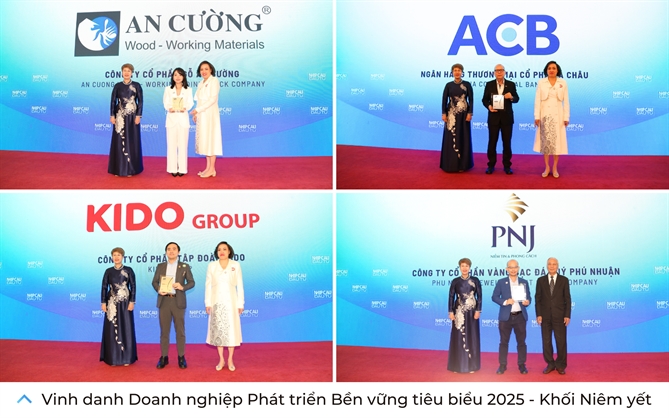 Phong su anh: Le vinh danh TOP 50 Doanh nghiep Phat trien Ben vung tieu bieu 2025