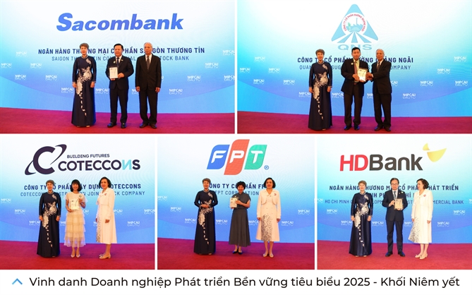 Phong su anh: Le vinh danh TOP 50 Doanh nghiep Phat trien Ben vung tieu bieu 2025