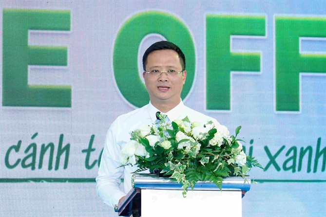 Cục trưởng Cục Hàng không Uông Việt Dũng phát biểu tại lễ ký kết