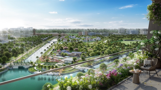 Tầm nhìn từ ban công tại Solaria Rise có thể bao trọn công viên Central Park