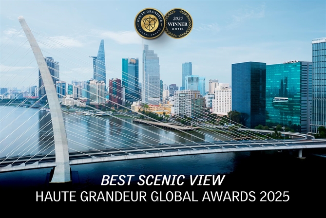 Khách sạn Le Méridien Saigon sở hữu giải thưởng “Best Scenic View” công nhận bởi tổ chức giải thưởng uy tín ngành khách sạn Haute Grandeur Global Awards