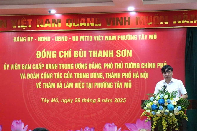 ông Trần Thanh Hải, Phó Bí thư Đảng ủy, Chủ tịch UBND phường Tây Mỗ