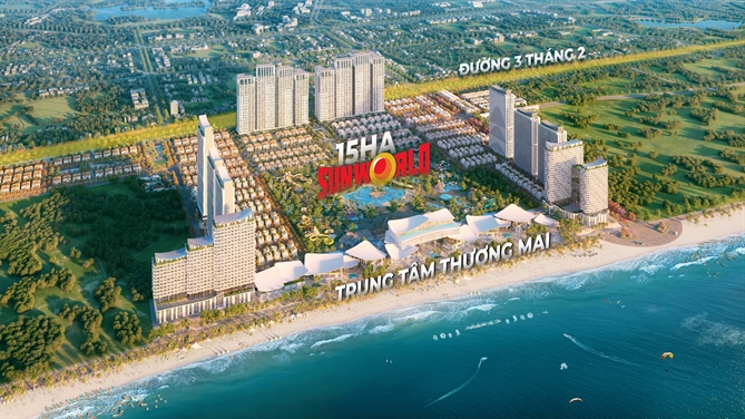 Phối cảnh tổng quan dự án Blanca City nhìn từ trên cao.